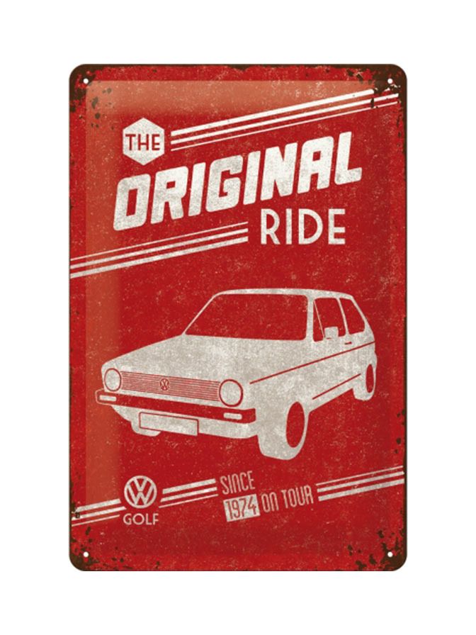 Plechová cedule - VW The Original Ride (Červená)