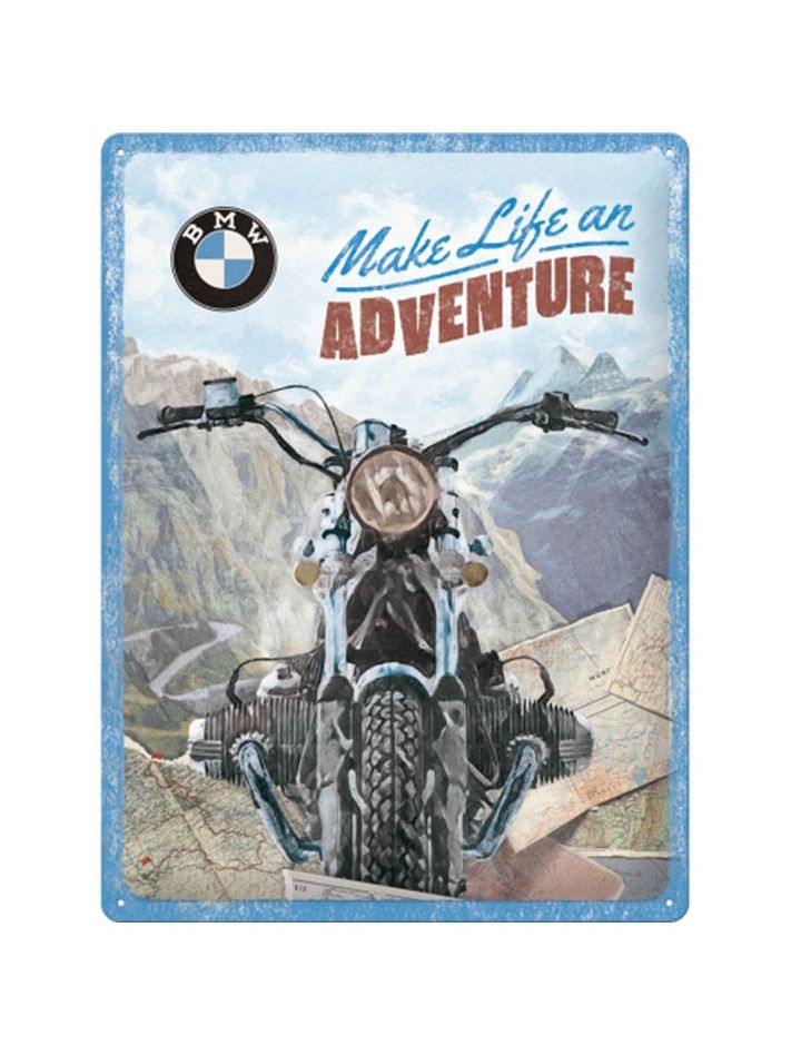 Plechová cedule: BMW Make Life an Adventure - 30x40 cm