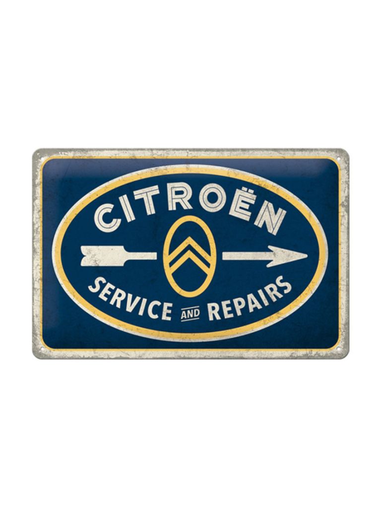 Plechová cedule: Citroën (Service & Repairs) - 30x20 cm