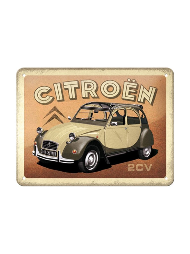 Plechová cedule: Citroën 2CV - 20x15 cm