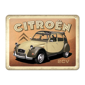 Plechová cedule: Citroën 2CV - 20x15 cm