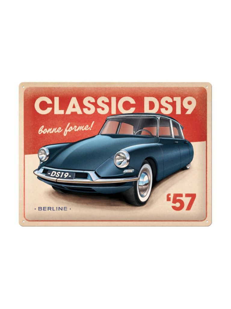 Plechová cedule: Citroën Classic DS19 - 40x30 cm
