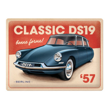 Plechová cedule: Citroën Classic DS19 - 40x30 cm