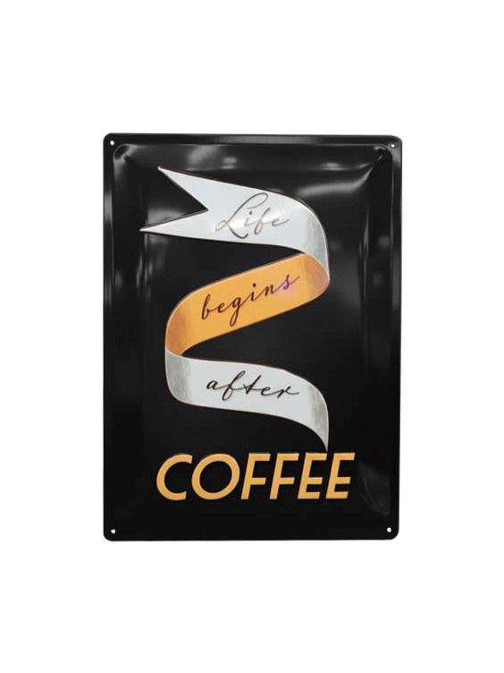 Plechová cedule: Coffee - 40x30 cm