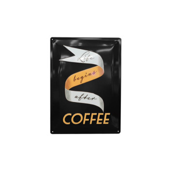 Plechová cedule: Coffee - 40x30 cm