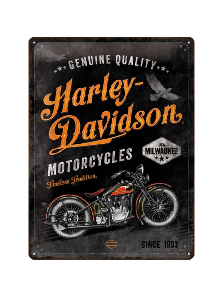 Plechová cedule: Harley-Davidson  (Timeless Tradition) - 40x30 cm