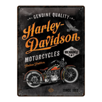 Plechová cedule: Harley-Davidson  (Timeless Tradition) - 40x30 cm