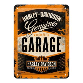 Plechová cedule: Harley-Davidson (Garage) - 20x15 cm