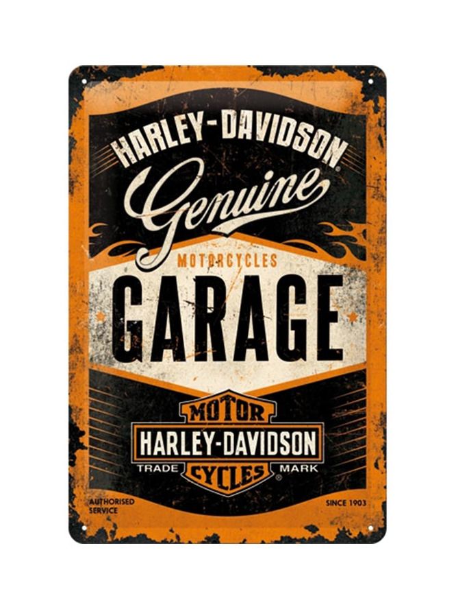 Plechová cedule: Harley-Davidson (Garage) - 30x20 cm