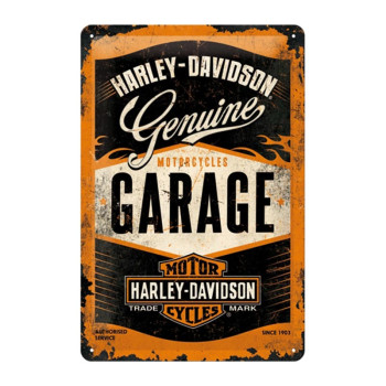 Plechová cedule: Harley-Davidson (Garage) - 30x20 cm