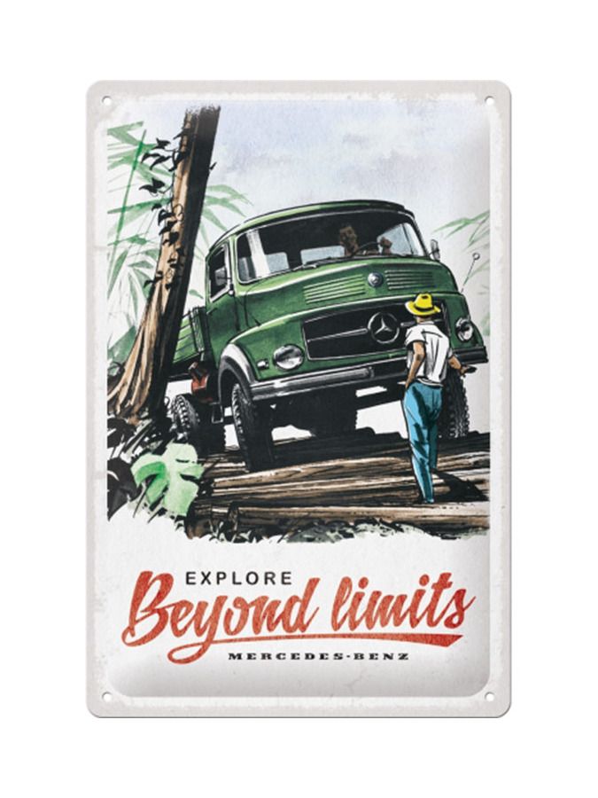 Plechová cedule: Mercedes-Benz (Explore Beyond Limits) - 20x30 cm