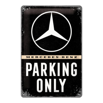Plechová cedule: Mercedes-Benz Parking Only - 30x20 cm