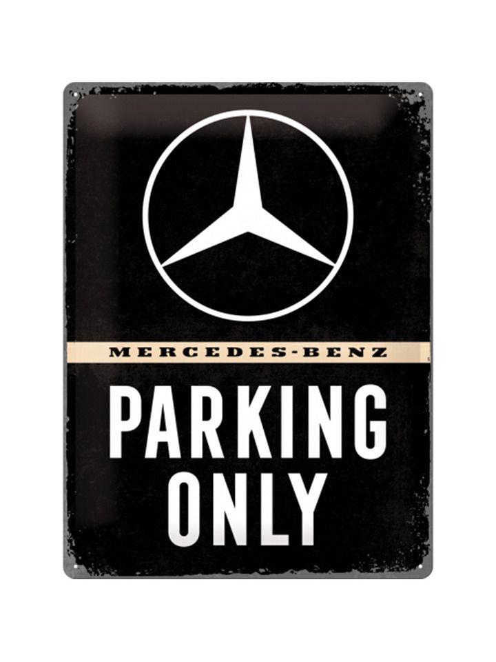 Plechová cedule: Mercedes-Benz Parking Only - 40x30 cm