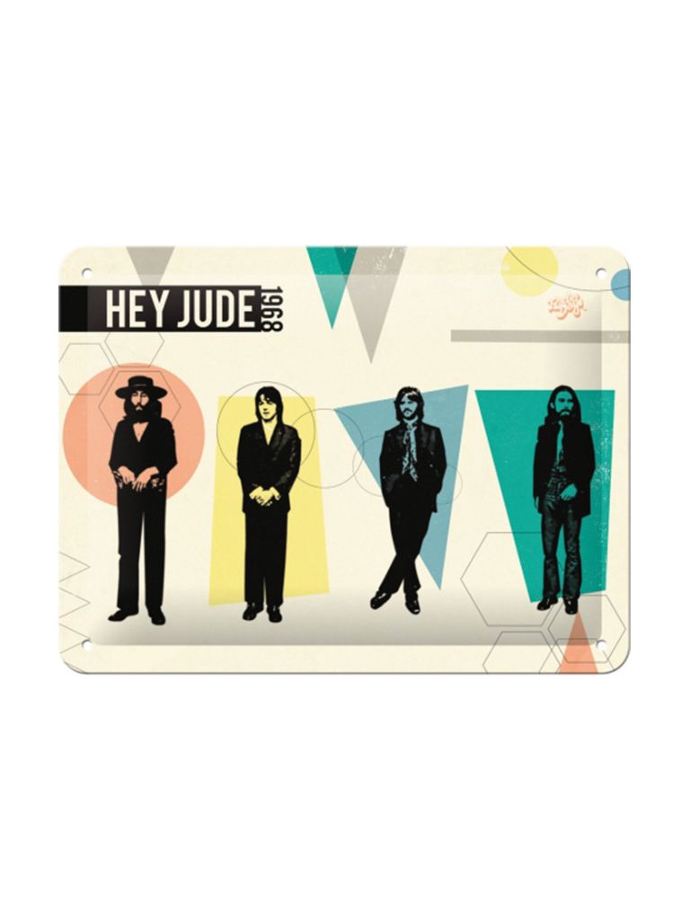 Plechová cedule: The Beatles (Hey Jude) - 15x20 cm