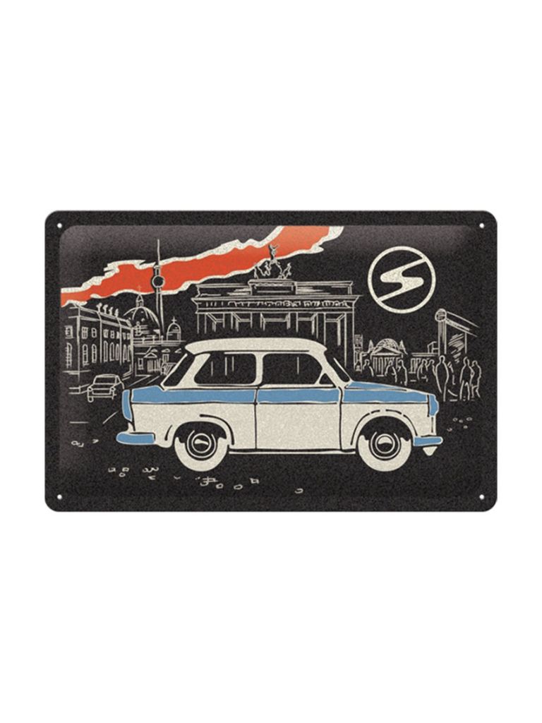 Plechová cedule: Trabant (Berlin Black) - 30x20 cm