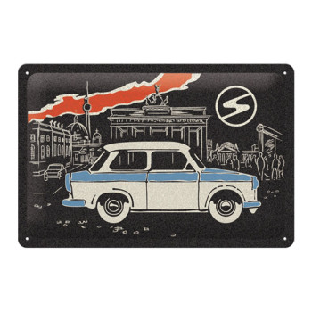 Plechová cedule: Trabant (Berlin Black) - 30x20 cm