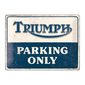 Plechová cedule: Triumph Parking Only - 40x30 cm