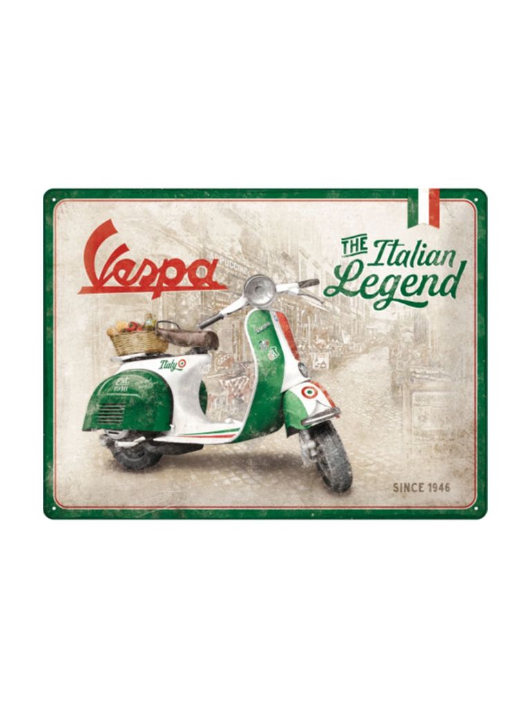 Plechová cedule: Vespa (The Italian Legend) - 30x40 cm