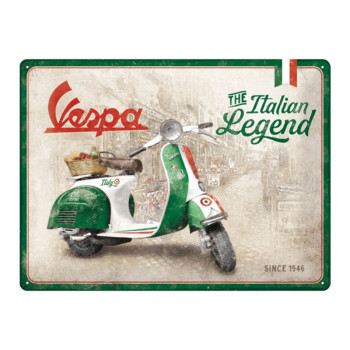 Plechová cedule: Vespa (The Italian Legend) - 30x40 cm