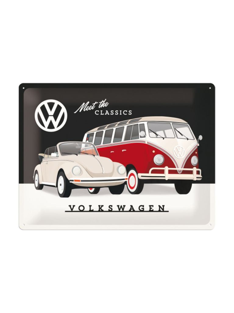 Plechová cedule: Volkswagen (Meet the Classic) - 30x40 cm