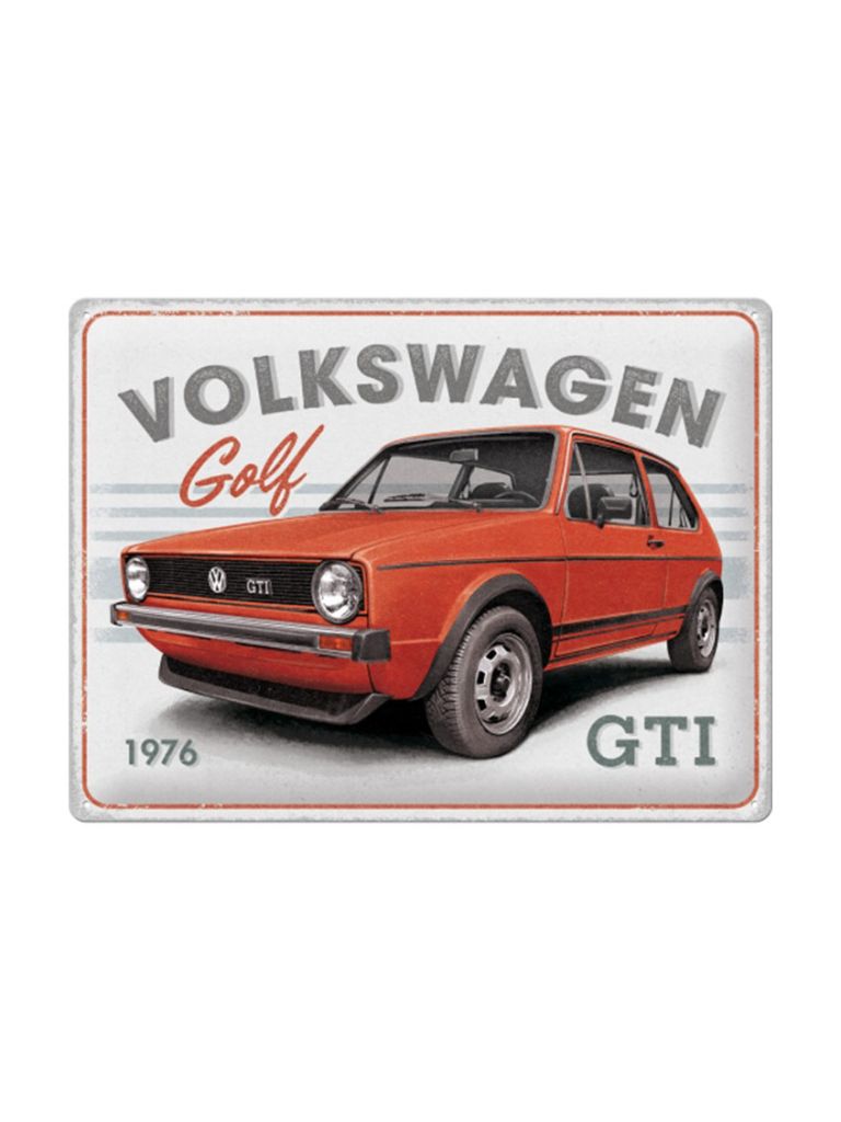 Plechová cedule: VW Golf GTI 1976 - 40x30 cm