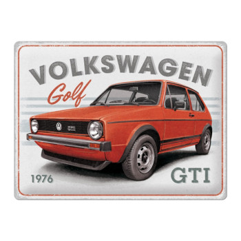 Plechová cedule: VW Golf GTI 1976 - 40x30 cm