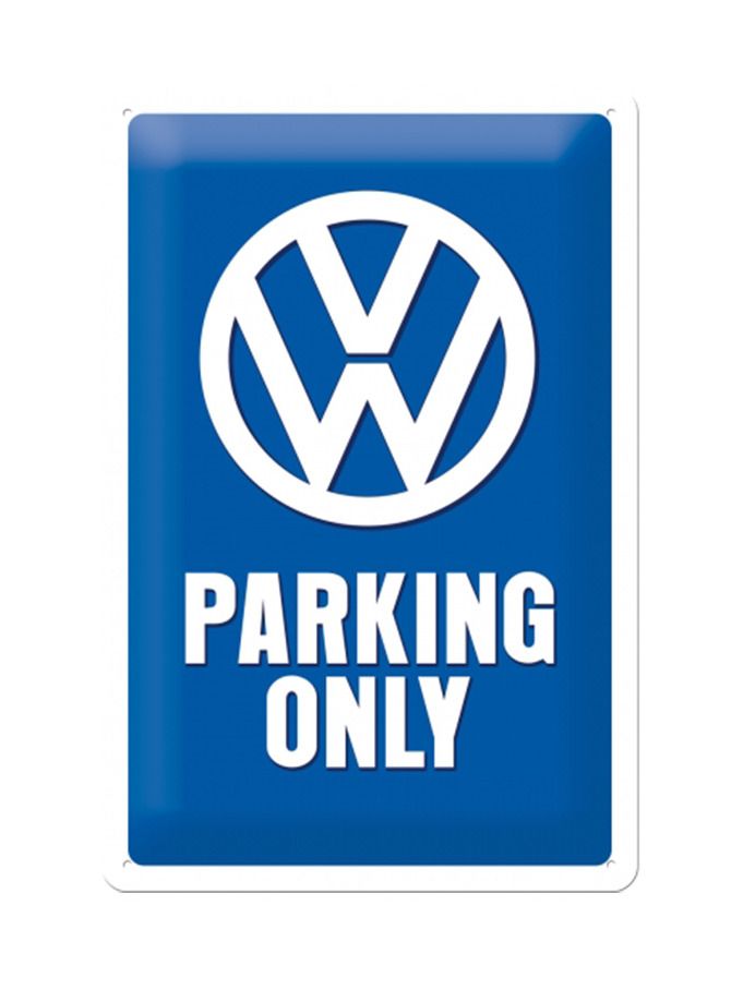 Plechová cedule: VW Parking Only - 30x20 cm