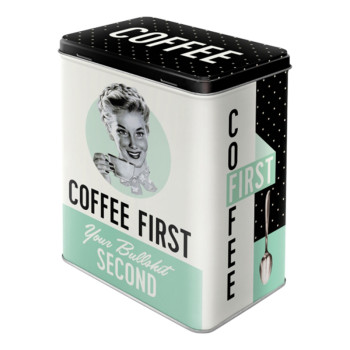 Plechová dóza L - Coffee First
