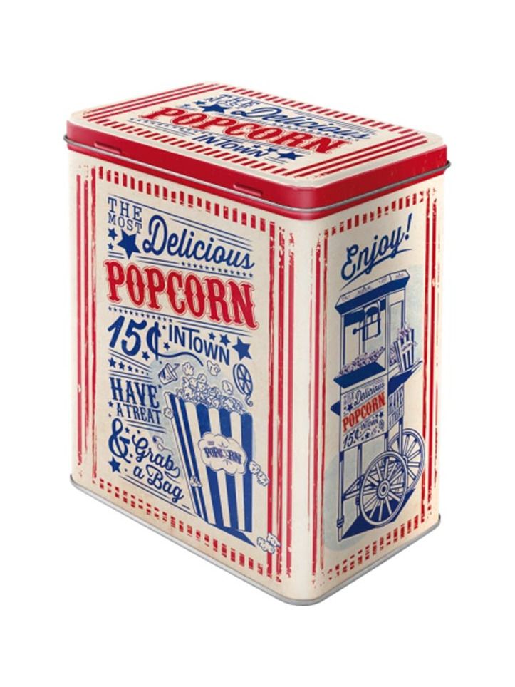 Plechová dóza L - Popcorn
