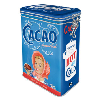 Plechová dóza s klipem - Cacao