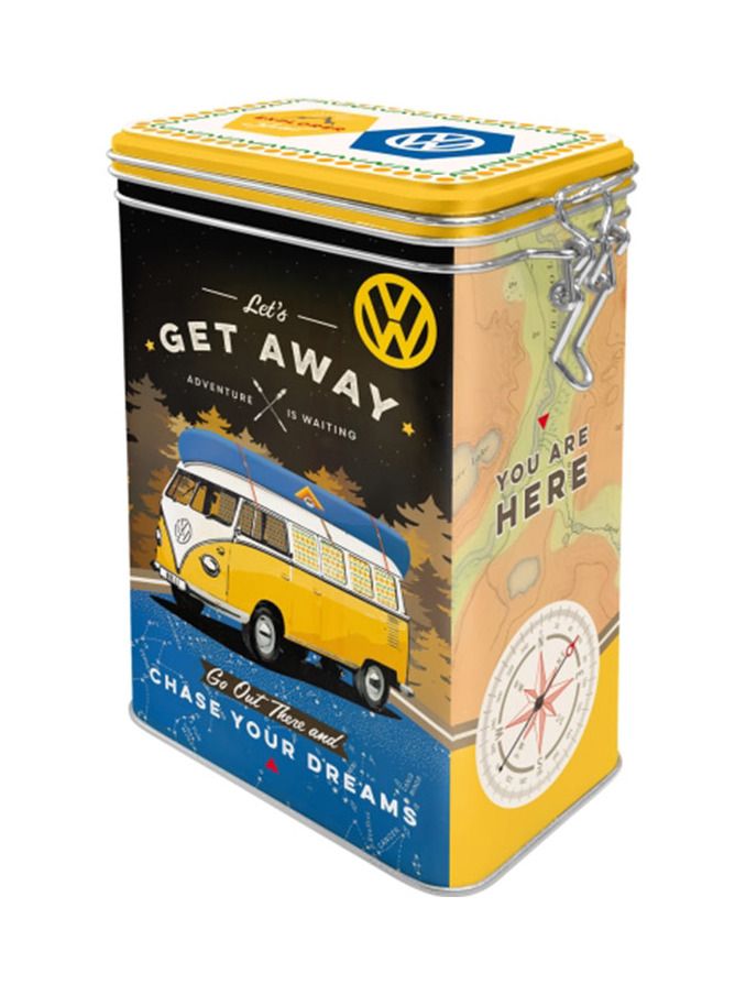 Plechová dóza s klipem - VW Let's Get Away