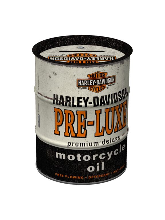 Plechová kasička barel: Harley-Davidson Pre-Luxe