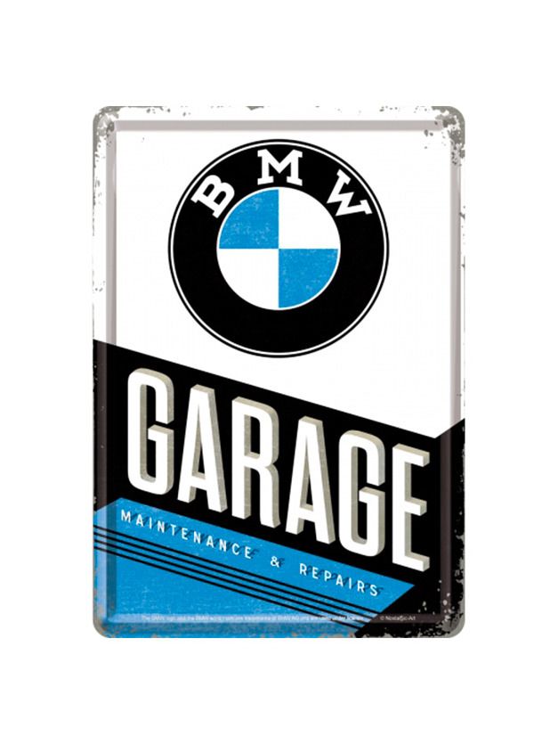 Plechová pohlednice - BMW Garage