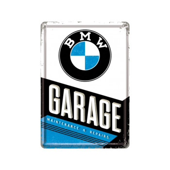 Plechová pohlednice - BMW Garage