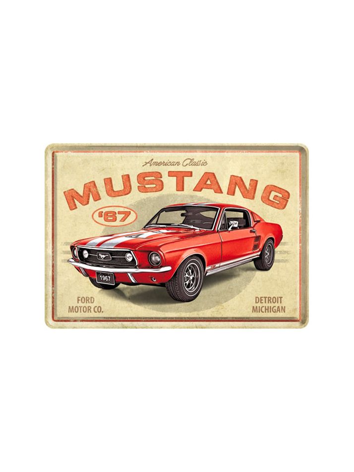Plechová pohlednice - Ford Mustang GT 1967