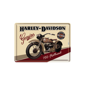 Plechová pohlednice - Harley-Davidson 750 Flathead