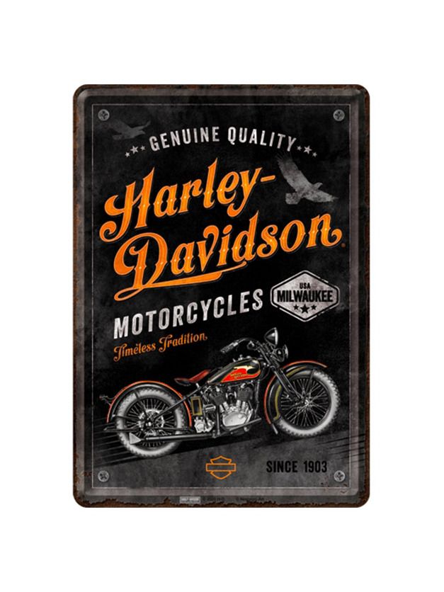 Plechová pohlednice - Harley-Davidson Timeless Tradition