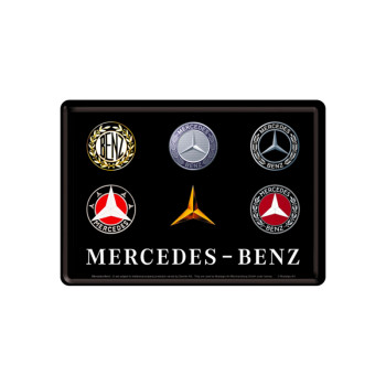 Plechová pohlednice - Mercedes-Benz (Logo Evolution)