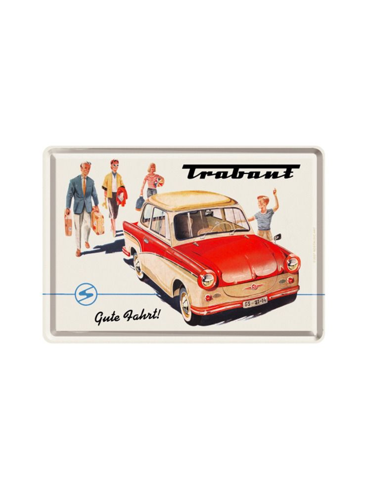 Plechová pohlednice - Trabant (1)