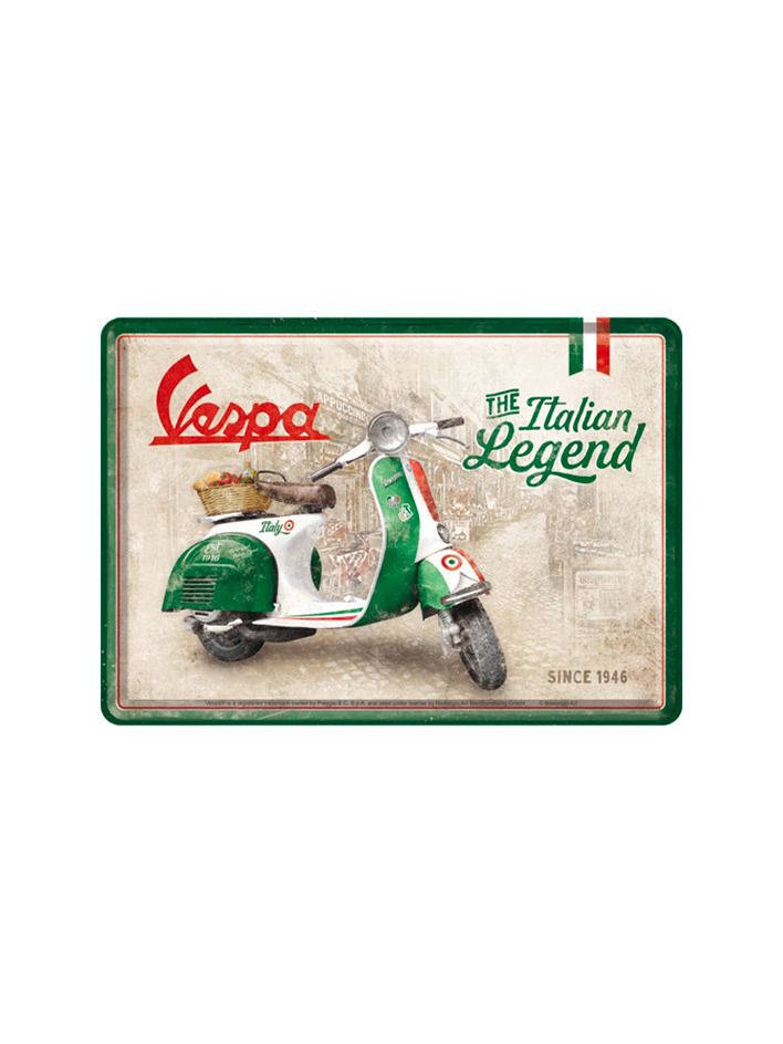 Plechová pohlednice - Vespa (Italian Legend)