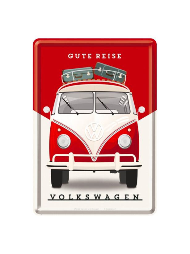 Plechová pohlednice - Volkswagen (Gute Reise)