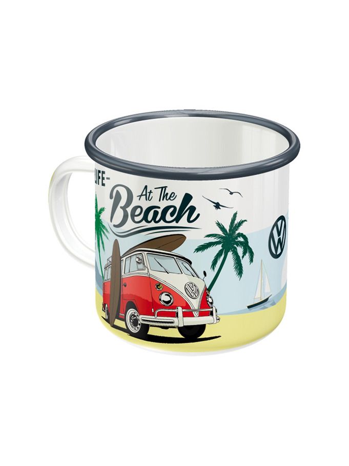 Plechový hrnek - VW At the Beach