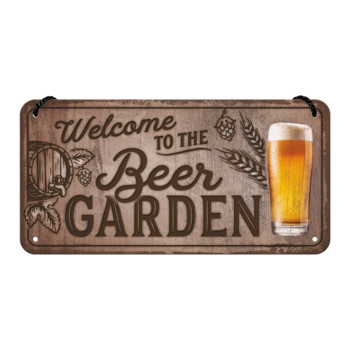 Závěsná cedule: Beer Garden - 20x10 cm