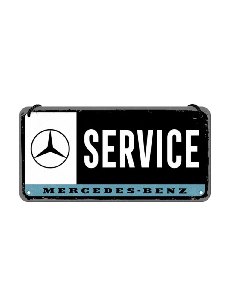 Závěsná cedule: Mercedes-Benz Service - 10x20 cm