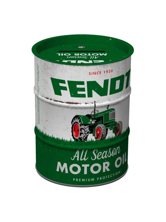 Plechová kasička barel: Fendt All Season Motor Oil