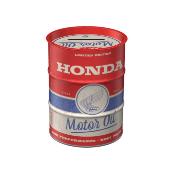 Plechová kasička barel: Honda Motor Oil