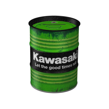 Plechová kasička barel: Kawasaki Let the good times roll