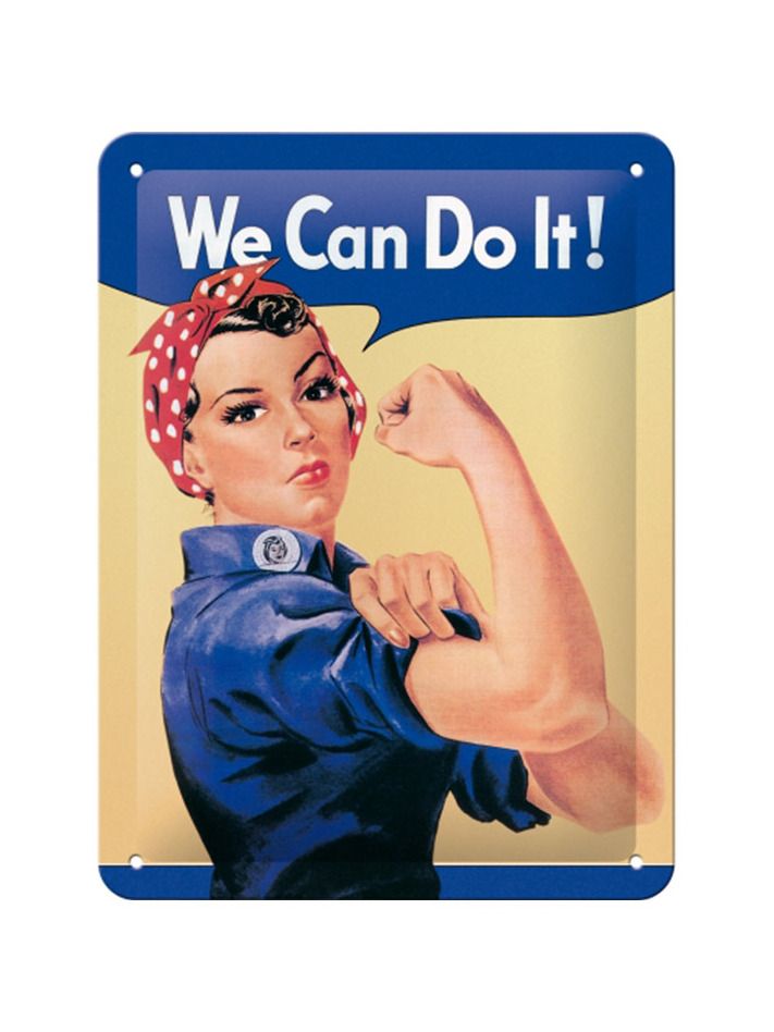 Plechová cedule: We Can Do It! - 20x15 cm