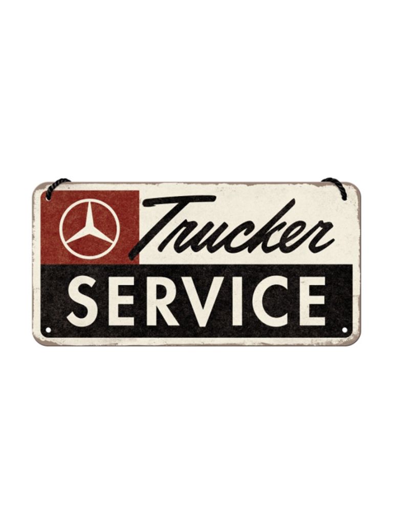 Závěsná cedule: Mercedes-Benz Trucker Service - 20x10 cm