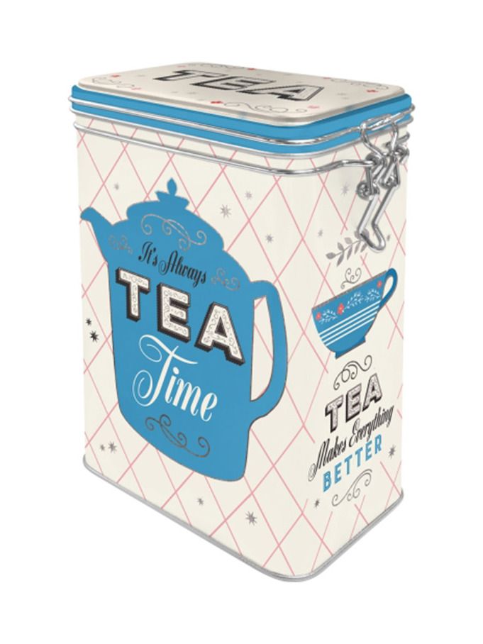 Plechová dóza s klipem - Tea Time